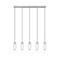 Z-Lite Arden Linear Chandelier, 5-Light, 4.75 In.W x 42 In.L x 12 In.H, Brushed Nickel/Clear 651P-5L-BN - alternate 1